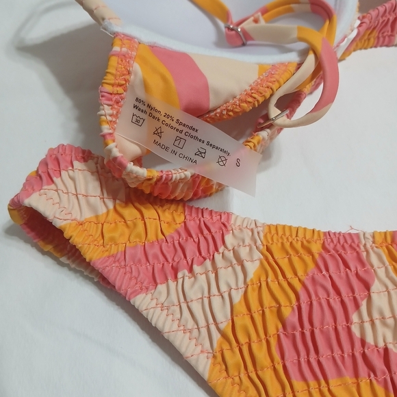VOLAFA Pink and Orange Swirl Bikini - Picture 14 of 14